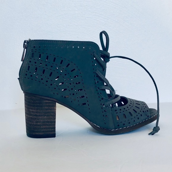 Cato Shoes - $5 SALE Cato Open-Toe Lace-Up Cutout Booties